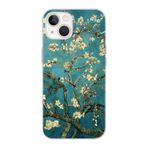 Manitoba iPhone 15 Plus ile Uyumlu Baskılı Yumuşak Silikon Şeffaf Telefon Kılıfı, Çiçek Desenli