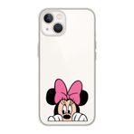 Manitoba iPhone 15 Plus ile Uyumlu Baskılı Yumuşak Silikon Şeffaf Telefon Kılıfı, Minnie Mouse Desen