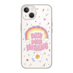 Manitoba iPhone 15 Plus ile Uyumlu Busy Doin Nothing Tasarımlı Şeffaf Telefon Kılıfı, Çok Renkli