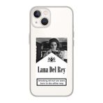Manitoba iPhone 15 Plus ile Uyumlu Lana Del Rey Tasarımlı Şeffaf Telefon Kılıfı, Silikon, Çok Renkli