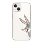 Manitoba iPhone 15 Plus Uyumlu Baskılı Yumuşak Silikon Şeffaf Telefon Kılıfı, Bugs Bunny Desen