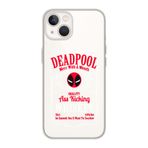 Manitoba iPhone 15 Plus Uyumlu Baskılı Yumuşak Silikon Şeffaf Telefon Kılıfı, Deadpool Desen