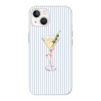 Manitoba iPhone 15 Plus Uyumlu Baskılı Yumuşak Silikon Şeffaf Telefon Kılıfı, Martini Deseni elrkkip15pls008 Modern elrkkip15pls261