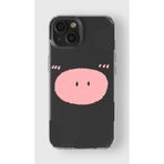 Manitoba iPhone 15 Plus Uyumlu Baskılı Yumuşak Silikon Şeffaf Telefon Kılıfı, Pembe Desen