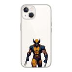 Manitoba iPhone 15 Plus Uyumlu Baskılı Yumuşak Silikon Şeffaf Telefon Kılıfı, Wolverine Deseni