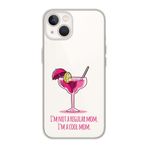 Manitoba iPhone 15 Plus Uyumlu Cool Mom Tasarımlı Şeffaf Telefon Kılıfı, Çok Renkli