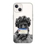 Manitoba iPhone 15 Plus Uyumlu Error Tasarımlı Şeffaf Telefon Kılıfı, Silikon, Çok Renkli
