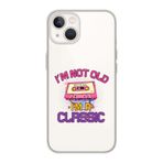 Manitoba iPhone 15 Plus Uyumlu I'm Classic Tasarımlı Şeffaf Telefon Kılıfı, Silikon, Çok Renkli