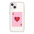 Manitoba iPhone 15 Plus Uyumlu Lucky You Kart Tasarımlı Baskılı Şeffaf Telefon Kılıfı