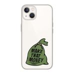Manitoba iPhone 15 Plus Uyumlu Make That Money Tasarımlı Şeffaf Telefon Kılıfı