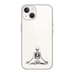 Manitoba iPhone 15 Plus Uyumlu Meditasyon Tasarımlı Şeffaf Telefon Kılıfı