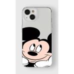 Manitoba iPhone 15 Plus Uyumlu Mickey Tasarımlı Baskılı Şeffaf Telefon Kılıfı