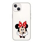 Manitoba iPhone 15 Plus Uyumlu Minnie Mouse Tasarımlı Şeffaf Telefon Kılıfı, Çok Renkli