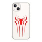 Manitoba iPhone 15 Plus Uyumlu Örümcek Logo Tasarımlı Şeffaf Telefon Kılıfı, Silikon, Çok Renkli