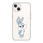 Manitoba iPhone 15 Plus Uyumlu Sevimli Tavşan Tasarımlı Şeffaf Telefon Kılıfı, Silikon, Çok Renkli