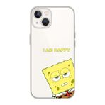Manitoba iPhone 15 Plus Uyumlu SpongeBob Tasarımlı Şeffaf Telefon Kılıfı, Silikon, Çok Renkli