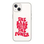Manitoba iPhone 15 Plus Uyumlu The Babe Tasarımlı Şeffaf Telefon Kılıfı, Silikon, Çok Renkli