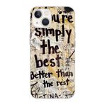 Manitoba iPhone 15 Plus Uyumlu You're Simply The Best Tasarımlı Şeffaf Telefon Kılıfı, Çok Renkli