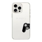 Manitoba iPhone 16 Pro Max Uyumlu Baskılı Yumuşak Silikon Şeffaf Telefon Kılıfı, Gamepad Desen