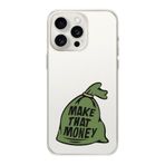 Manitoba iPhone 16 Pro Uyumlu Make That Money Tasarımlı Şeffaf Telefon Kılıfı