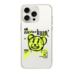 Manitoba iPhone 16 Pro Uyumlu Never Look Back Tasarımlı Şeffaf Telefon Kılıfı, Silikon, Çok Renkli