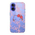 Manitoba iPhone 16 Uyumlu Hello Kitty Tasarımlı Baskılı Şeffaf Telefon Kılıfı