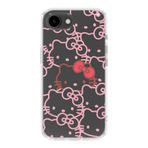 Manitoba iPhone 16E Uyumlu Hello Kitty Tasarımlı Baskılı Şeffaf Telefon Kılıfı