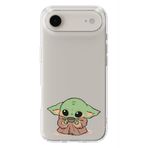Manitoba iPhone 17 Air Uyumlu Baby Yoda Tasarımlı Baskılı Şeffaf Telefon Kılıfı