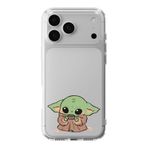 Manitoba iPhone 17 Pro Uyumlu Baby Yoda Tasarımlı Baskılı Şeffaf Telefon Kılıfı