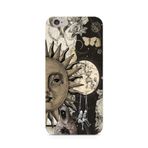 Manitoba iPhone 6 Plus / 6S Plus ile Uyumlu Ay ve Güneş Tasarımlı Baskılı Şeffaf Telefon Kılıfı