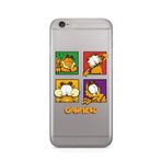Manitoba iPhone 6 Plus / 6S Plus ile Uyumlu Baskılı Yumuşak Silikon Şeffaf Telefon Kılıfı, Garfield Desen