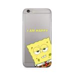 Manitoba iPhone 6 Plus / 6S Plus ile Uyumlu Baskılı Yumuşak Silikon Şeffaf Telefon Kılıfı, I Am Happy Desen