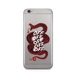 Manitoba iPhone 6 Plus / 6S Plus ile Uyumlu Baskılı Yumuşak Silikon Şeffaf Telefon Kılıfı, Kırmızı Yılan Deseni