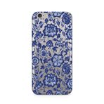 Manitoba iPhone 6 Plus / 6S Plus ile Uyumlu Baskılı Yumuşak Silikon Telefon Kılıfı, Mavi Çiçek Deseni