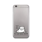 Manitoba iPhone 6 Plus / 6S Plus ile Uyumlu Cant Go Out Tasarımlı Şeffaf Telefon Kılıfı