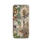 Manitoba iPhone 6 Plus / 6S Plus ile Uyumlu Çiçek Kolaj Tasarımlı Baskılı Şeffaf Telefon Kılıfı
