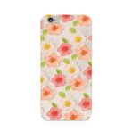 Manitoba iPhone 6 Plus / 6S Plus ile Uyumlu Çiçek Tasarımlı Baskılı Şeffaf Silikon Telefon Kılıfı