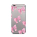 Manitoba iPhone 6 Plus / 6S Plus ile Uyumlu Fiyonklar Tasarımlı Baskılı Şeffaf Silikon Telefon Kılıfı, Pembe