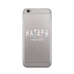 Manitoba iPhone 6 Plus / 6S Plus ile Uyumlu Haters Tasarımlı Şeffaf Telefon Kılıfı, Silikon, Çok Renkli