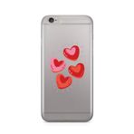 Manitoba iPhone 6 Plus / 6S Plus ile Uyumlu Kalpler Tasarımlı Baskılı Şeffaf Telefon Kılıfı