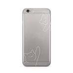 Manitoba iPhone 6 Plus / 6S Plus ile Uyumlu Kediler Tasarımlı Baskılı Şeffaf Telefon Kılıfı