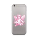 Manitoba iPhone 6 Plus / 6S Plus ile Uyumlu Melek Tasarımlı Baskılı Şeffaf Silikon Telefon Kılıfı