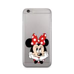 Manitoba iPhone 6 Plus / 6S Plus ile Uyumlu Minnie Mouse Tasarımlı Şeffaf Telefon Kılıfı, Silikon, Çok Renkli