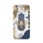 Manitoba iPhone 6 Plus / 6S Plus ile Uyumlu Nazar Göz Tasarımlı Baskılı Şeffaf Silikon Telefon Kılıfı