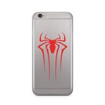 Manitoba iPhone 6 Plus / 6S Plus ile Uyumlu Örümcek Logo Tasarımlı Şeffaf Telefon Kılıfı
