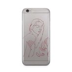 Manitoba iPhone 6 Plus / 6S Plus ile Uyumlu Soyut Sanat Tasarımlı Şeffaf Telefon Kılıfı
