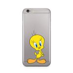 Manitoba iPhone 6 Plus / 6S Plus ile Uyumlu Tweety Tasarımlı Baskılı Şeffaf Telefon Kılıfı
