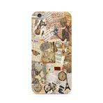 Manitoba iPhone 6 Plus / 6S Plus ile Uyumlu Vintage Tasarımlı Baskılı Şeffaf Telefon Kılıfı