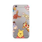 Manitoba iPhone 6 Plus / 6S Plus ile Uyumlu Winnie The Pooh Tasarımlı Şeffaf Telefon Kılıfı, Çok Renkli