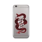 Manitoba iPhone 6 Plus / 6S Plus ile Uyumlu Yılan Tasarımlı Şeffaf Telefon Kılıfı, Silikon, Çok Renkli